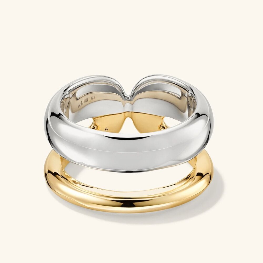 Mejuri Duet Mixed Ring Size 7